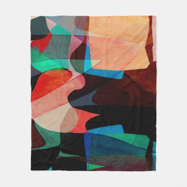 Geometry texture paint classic pattern fleece blanket (Front)