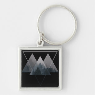 Geometry Triangles Misty Fores Key Ring