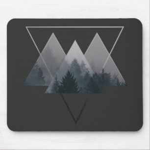 Geometry Triangles Misty Fores Mouse Mat