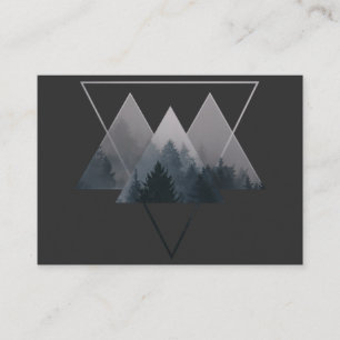 Geometry Triangles Misty Forest Business Card