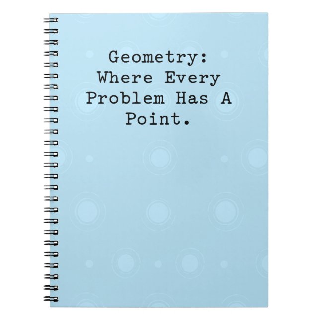 Geometry Where Every Problem Has A Point Math Fun Notebook (Front)