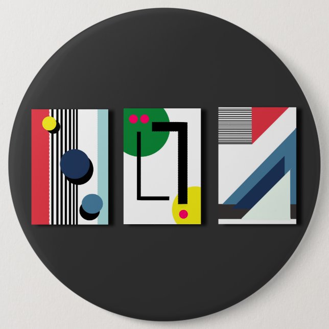 Geometryabstrakt 6 Cm Round Badge (Front)
