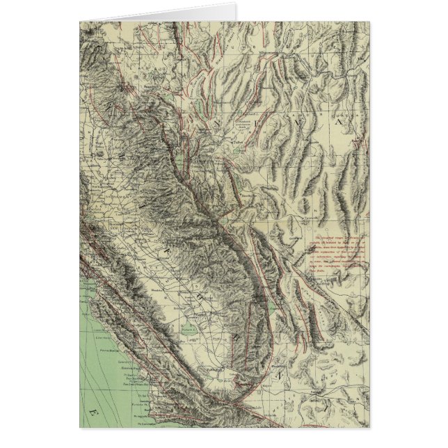 Geomorphic map, California, Nevada (Front)