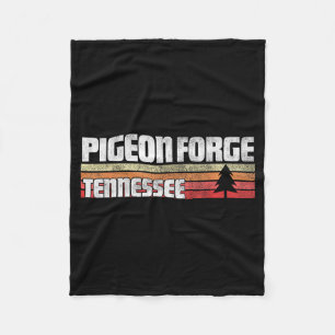 Geon Forge Tennessee Tn Gift Retro Vintage 70s 80s Fleece Blanket