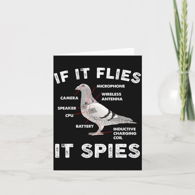 Geon If It Flies Ses Geon Anatomy Theory Bird Love Card (Front)