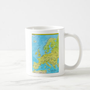 Geopolitical Regional Map of Europe Coffee Mug