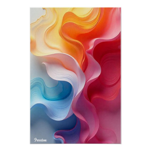 GeoPop Poster – Fluid Geometry & Vibrant Colors (Front)