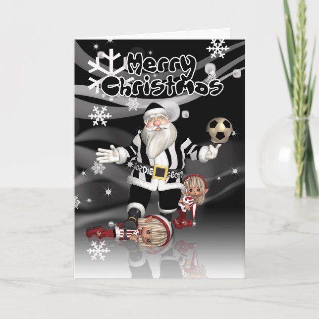 Geordie Christmas Card Santa And Little Elves (Front)
