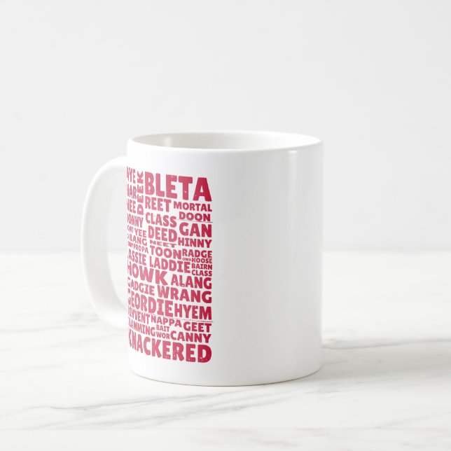 Geordie slang Northern English language Coffee Mug (Front Left)
