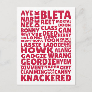 Geordie slang Northern English language Postcard