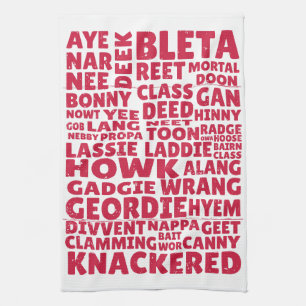 Geordie slang Northern English language Tea Towel