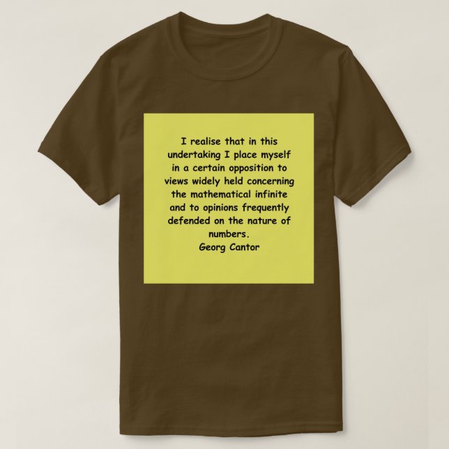 Georg Cantor 9 T-Shirt (Design Front)