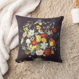 Georg Flegel Big piece of flowers (in niche) Cushion