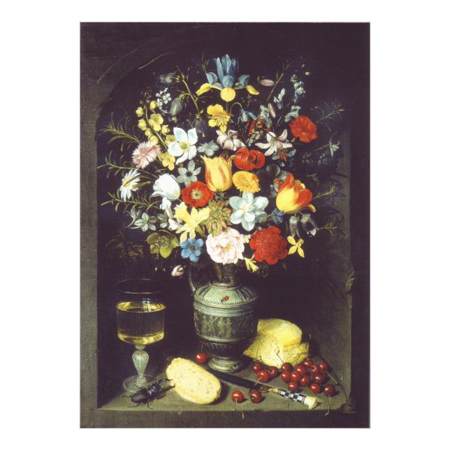 Georg Flegel  Big piece of flowers (in niche)  Photo Print (Front)
