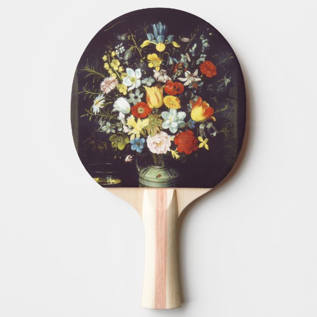 Georg Flegel  Big piece of flowers (in niche)     Ping Pong Paddle (Front)