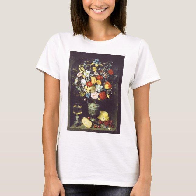 Georg Flegel  Big piece of flowers (in niche)    T-Shirt (Front)