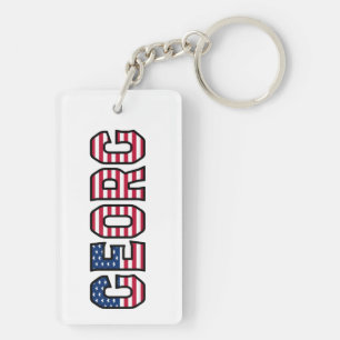 Georg Name Vorname USA Flagge Anhänger Schlüssel Key Ring