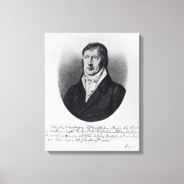 Georg Wilhelm Friedrich Hegel Canvas Print (Front)