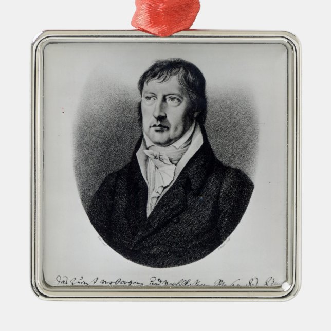 Georg Wilhelm Friedrich Hegel Metal Tree Decoration (Front)