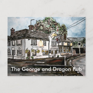 george and dragon pub restaurant england art, T... Postcard