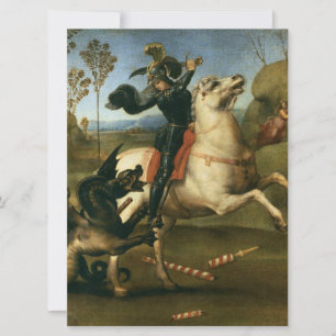 George and the Dragon (by Raphael) Card