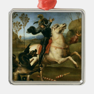 George and the Dragon (by Raphael) Metal Tree Decoration