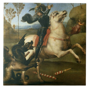 George and the Dragon (by Raphael) Tile