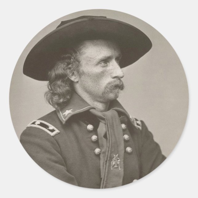 George Armstrong Custer Classic Round Sticker (Front)