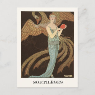 George Barbier Art Deco Fashion Illustration Postcard