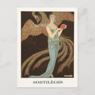 George Barbier Art Deco Fashion Illustration Postcard