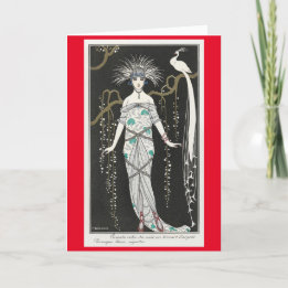 George Barbier Art Deco fashion Thank You Card