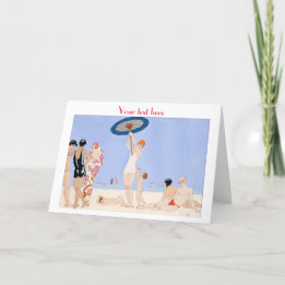 George Barbier Art Deco fashion Thank You Card