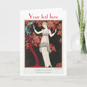 George Barbier Art Deco fashion Thank You Card