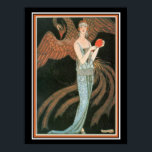 George Barbier Art Deco Girl with Peacock 12 x 16 Poster<br><div class="desc">Nice Art Deco Print by Barbier 12 x 16</div>