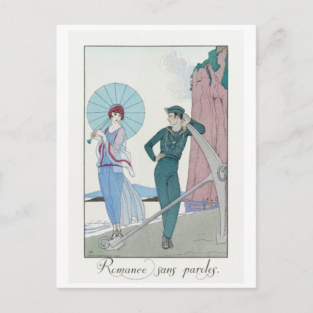 George Barbier, Art Deco Postcard (Front)