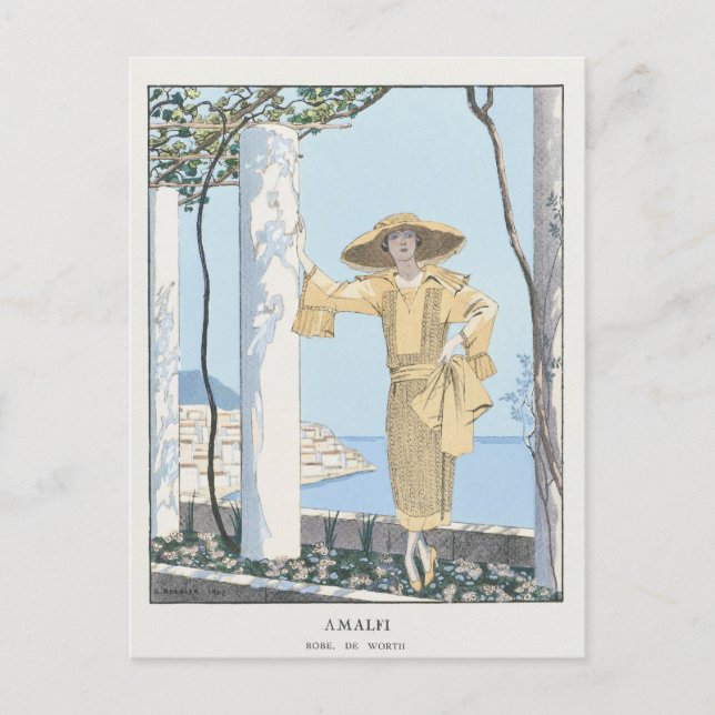 George Barbier, Art Deco Postcard (Front)