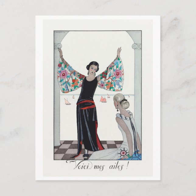 George Barbier, Art Deco Postcard (Front)