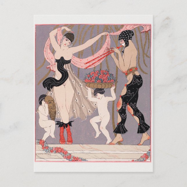George Barbier, Art Deco Postcard (Front)
