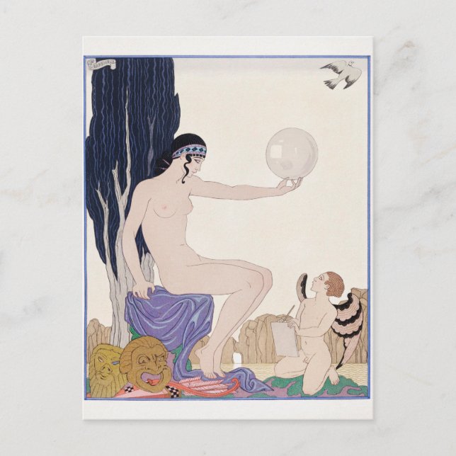 George Barbier, Art Deco Postcard (Front)
