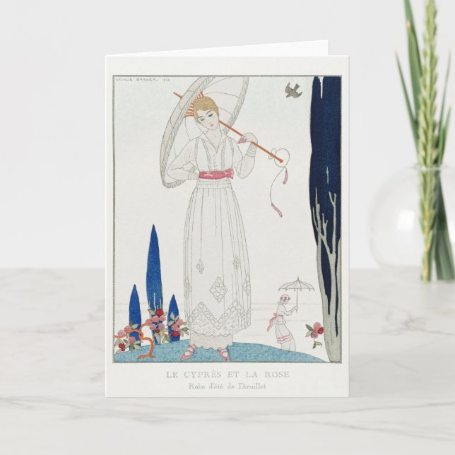 George Barbier, Art Deco Thank You Card (Front)