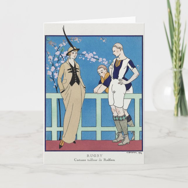 George Barbier, Art Deco Thank You Card (Front)