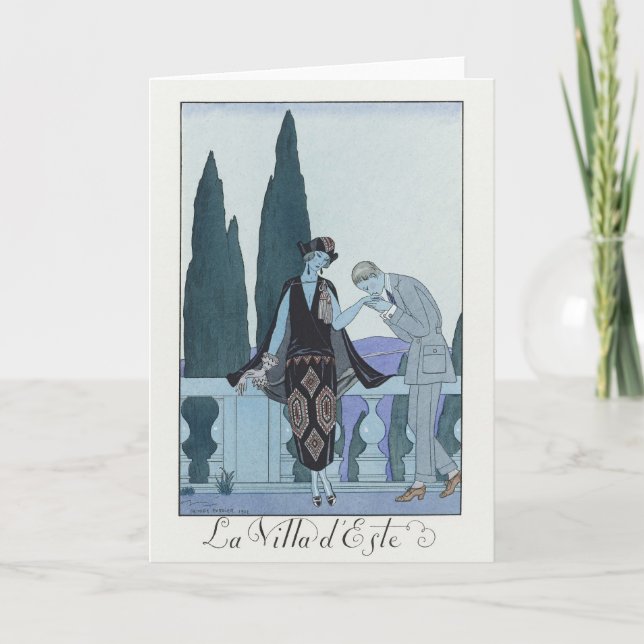 George Barbier, Art Deco Thank You Card (Front)