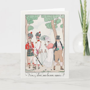 George Barbier, Art Deco Thank You Card