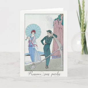 George Barbier, Art Deco Thank You Card