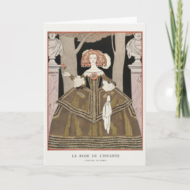 George Barbier, Art Deco Thank You Card (Front)