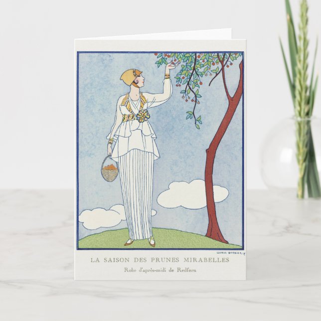 George Barbier, Art Deco Thank You Card (Front)