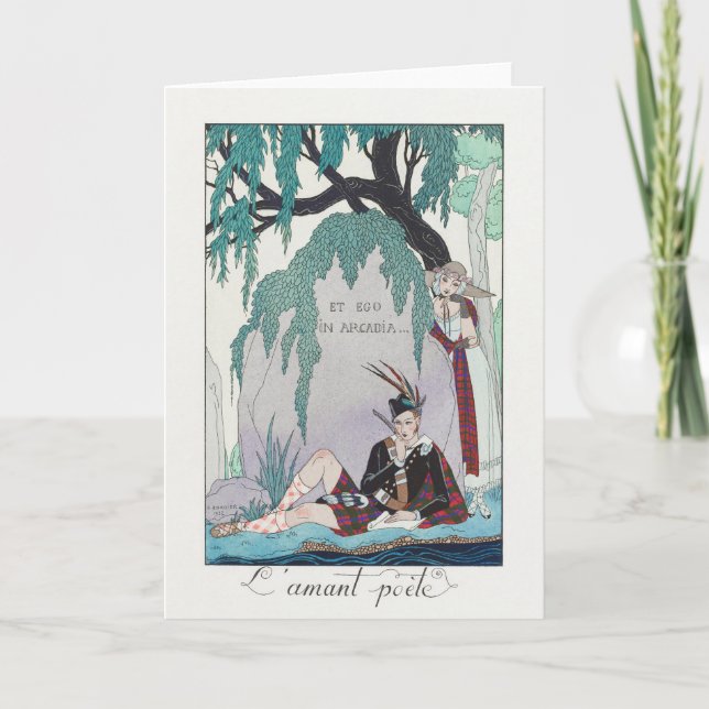 George Barbier, Art Deco Thank You Card (Front)