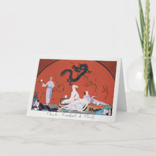 George Barbier, Art Deco Thank You Card