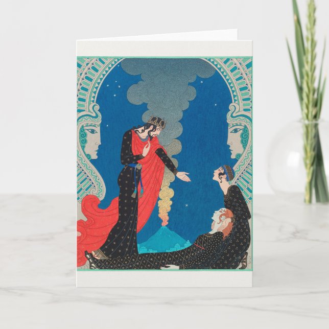 George Barbier, Art Deco Thank You Card (Front)