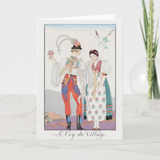 George Barbier, Art Deco Thank You Card (Front)